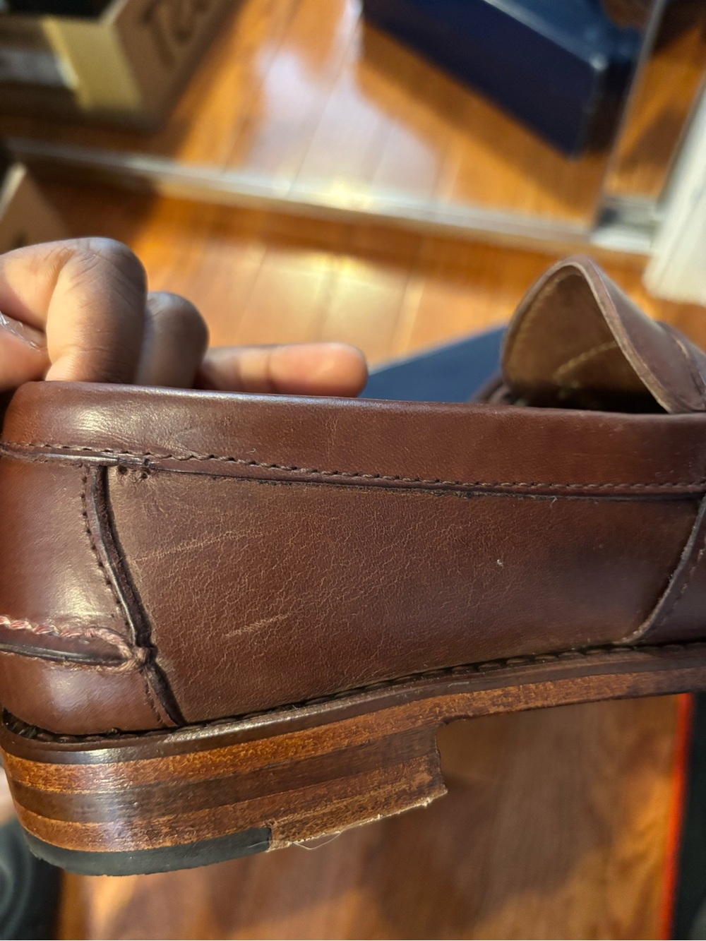 Polo by Ralph Lauren Brown Leather Penny Loafers - Picture 3 of 4